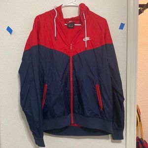 Nike Red and Blue Windbreaker Jacket